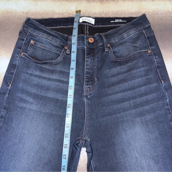 Nicole Miller Soho Dark Wash Super Stretch High Rise Bootcut Jeans 12 - Picture 7 of 10